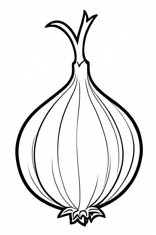 Onion Coloring Page 36 for Kids