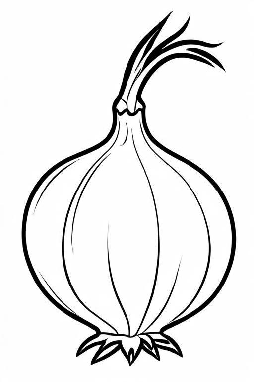 Onion Coloring Page 37 for Kids