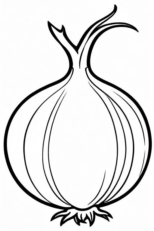 Onion Coloring Page 39 for Kids