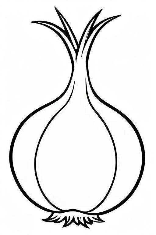 Onion Coloring Page 40 for Kids