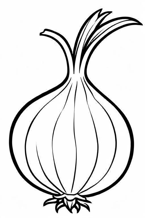 Onion Coloring Page 7 for Kids