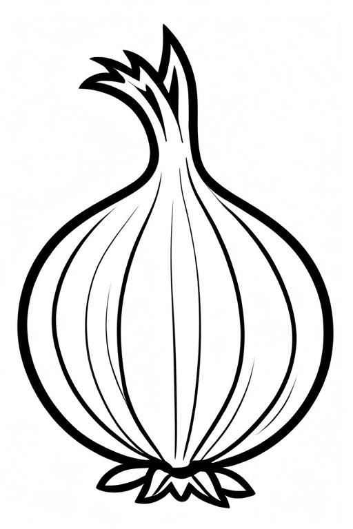 Onion Coloring Page 9 for Kids