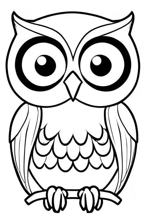 Owl Coloring Page 10 for Kids