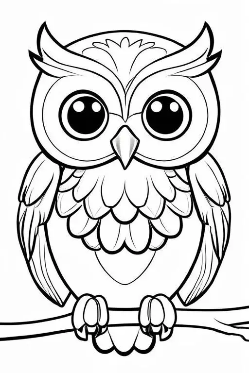 Owl Coloring Page 14 for Kids