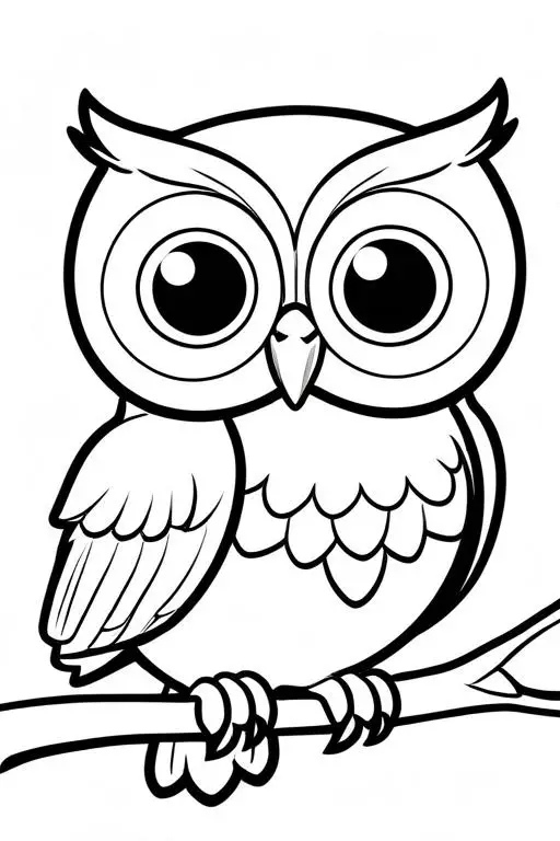 Owl Coloring Page 15 for Kids