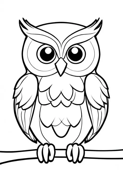 Owl Coloring Page 17 for Kids