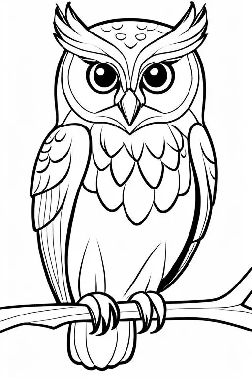 Owl Coloring Page 21 for Kids