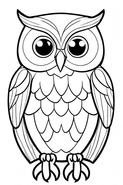 Owl Coloring Page 22 for Kids