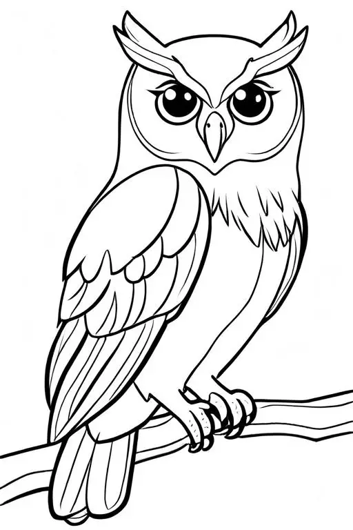 Owl Coloring Page 23 for Kids