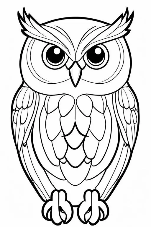 Owl Coloring Page 24 for Kids