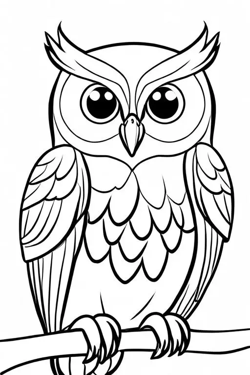 Owl Coloring Page 25 for Kids