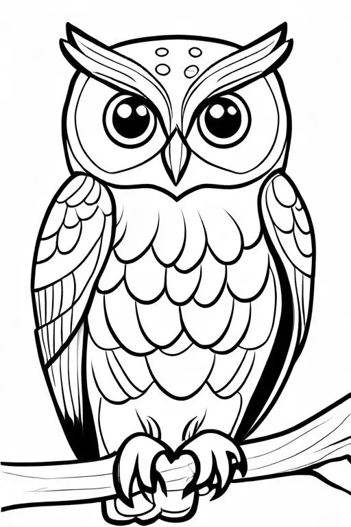 Owl Coloring Page 26 for Kids