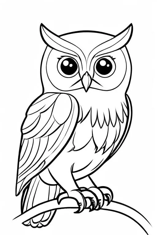 Owl Coloring Page 27 for Kids