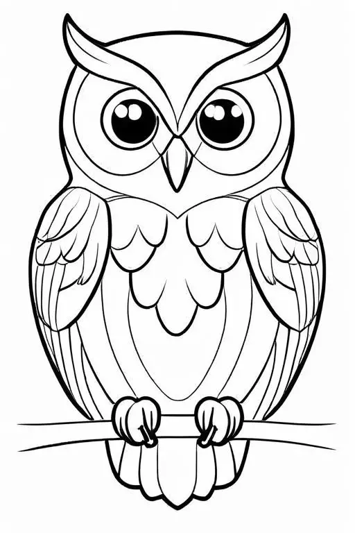 Owl Coloring Page 28 for Kids