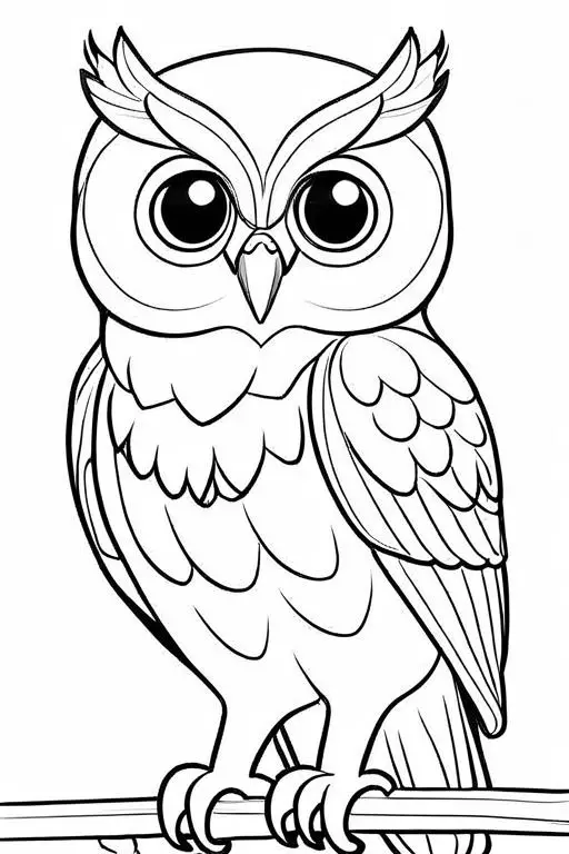 Owl Coloring Page 29 for Kids