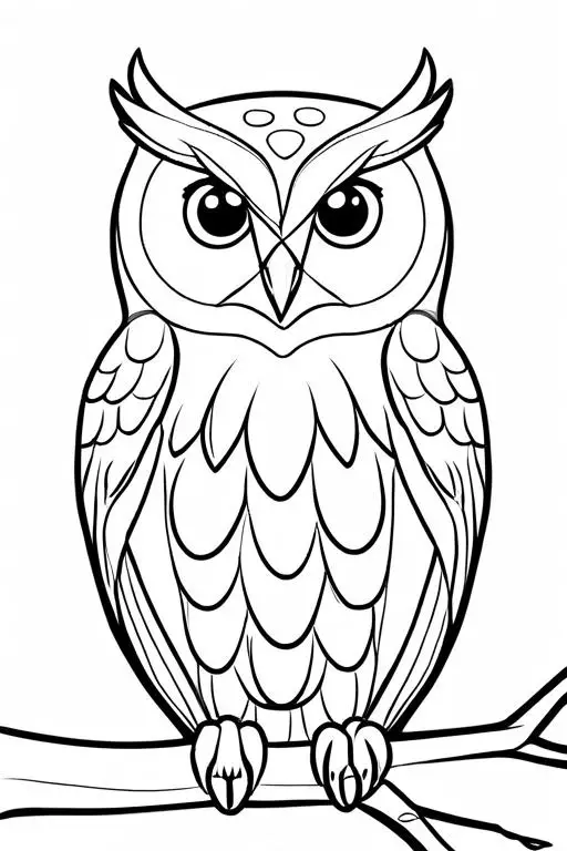 Owl Coloring Page 30 for Kids