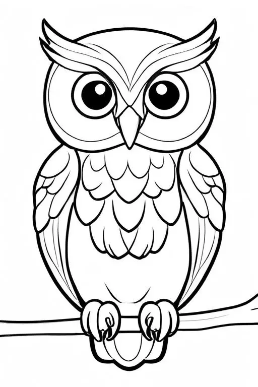 Owl Coloring Page 34 for Kids