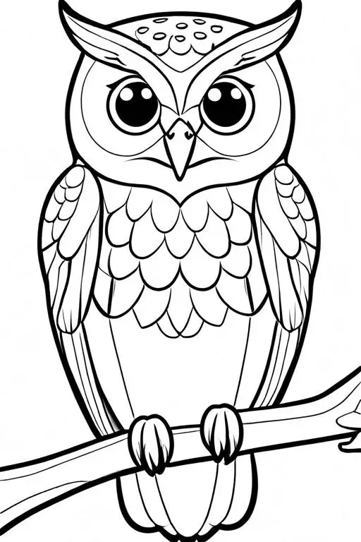 Owl Coloring Page 35 for Kids