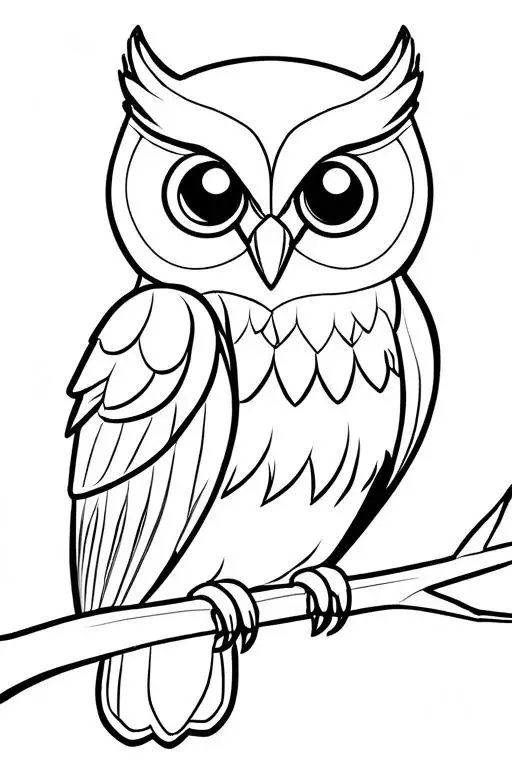 Owl Coloring Page 37 for Kids