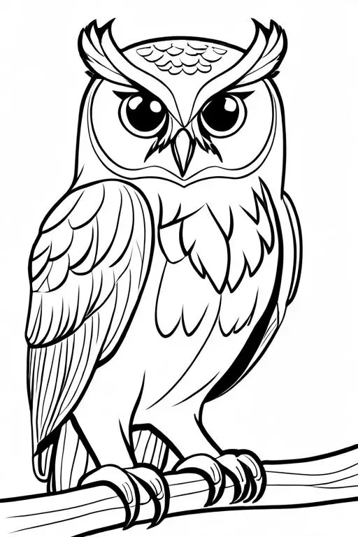 Owl Coloring Page 38 for Kids