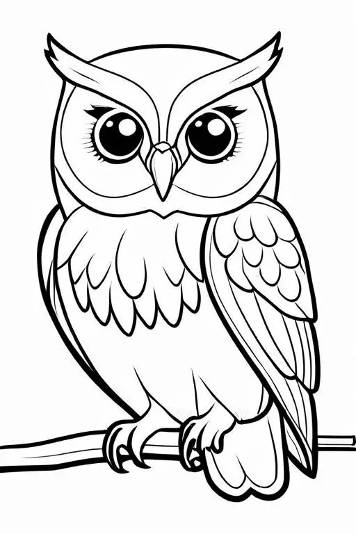 Owl Coloring Page 39 for Kids