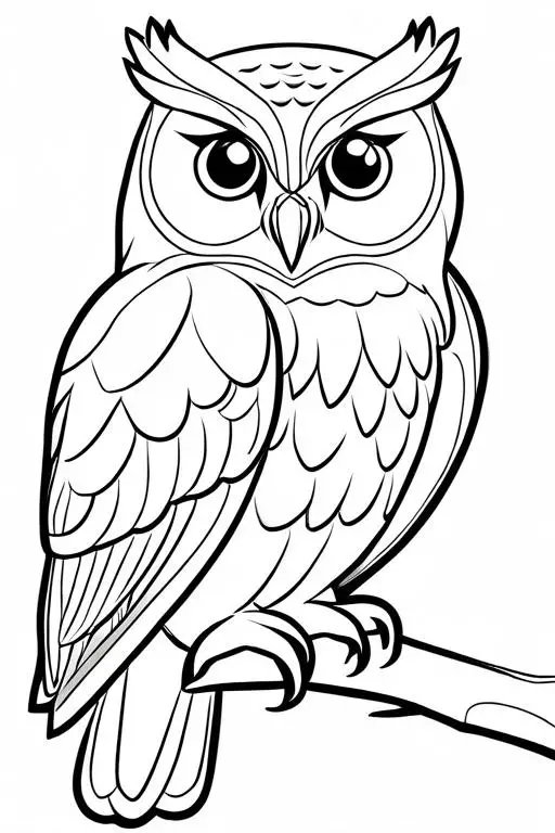 Owl Coloring Page 40 for Kids