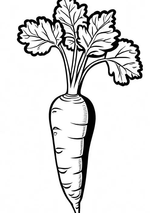 Parsnip Coloring Page 1 for Kids