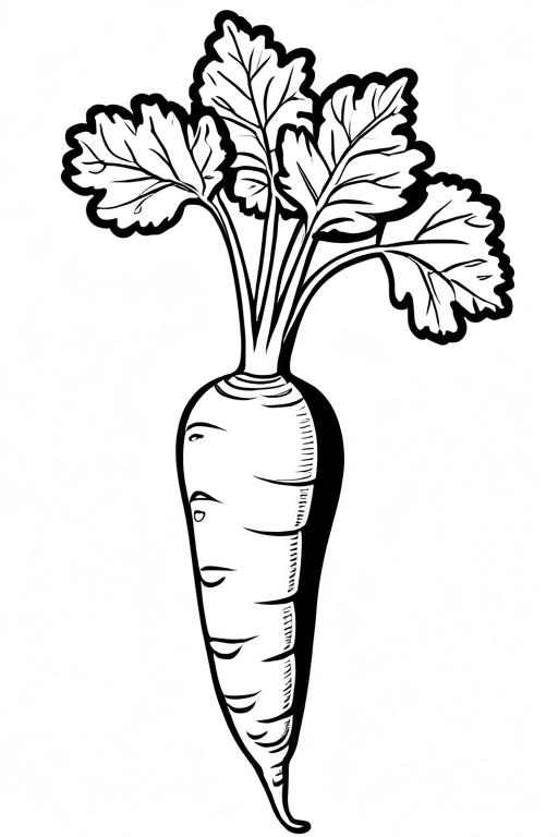 Parsnip Coloring Page 1 for Kids