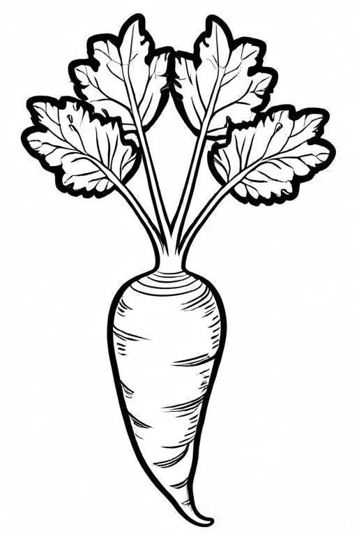 Parsnip Coloring Page 2 for Kids