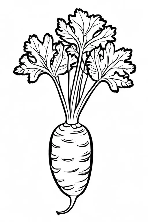 Parsnip Coloring Page 6 for Kids