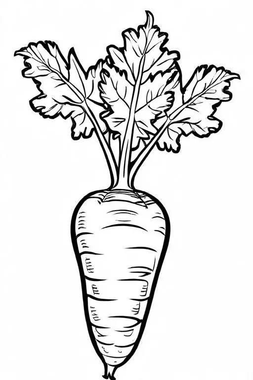 Parsnip Coloring Page 8 for Kids