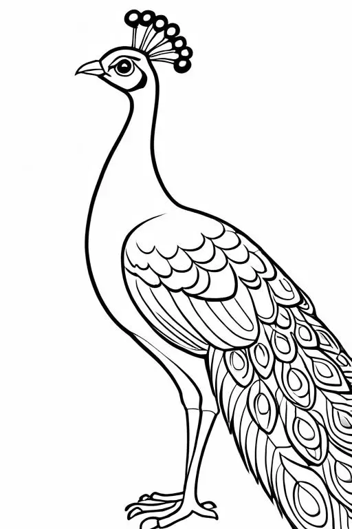 Peacock Coloring Page 13 for Kids