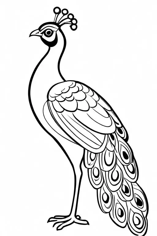 Peacock Coloring Page 16 for Kids