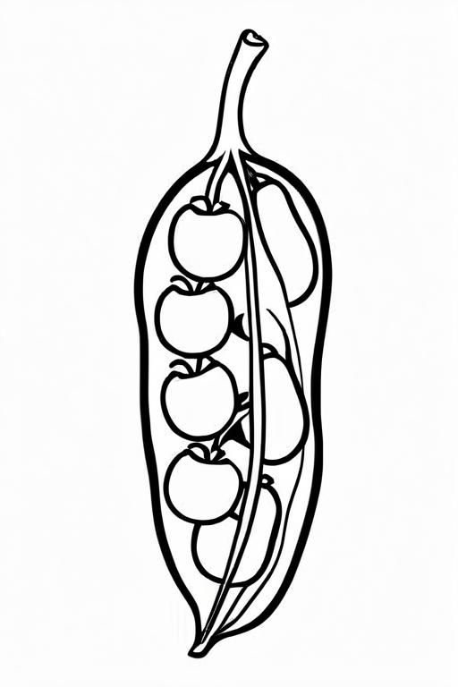 Peas Coloring Page 17 for Kids