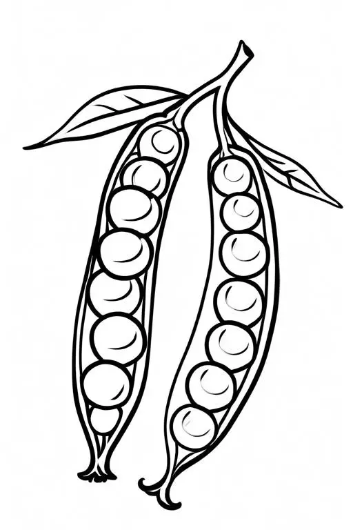 Peas Coloring Page 21 for Kids