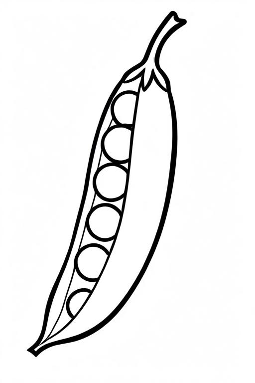 Peas Coloring Page 4 for Kids