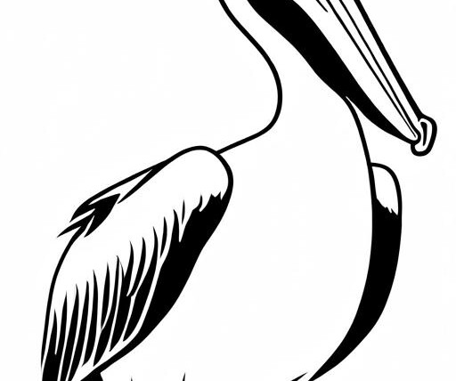 Pelican Coloring Page 1 for Kids