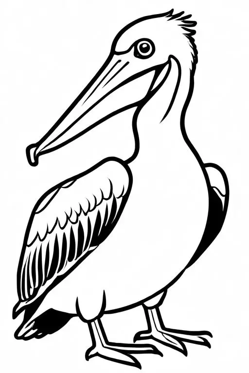 Pelican Coloring Page 10 for Kids