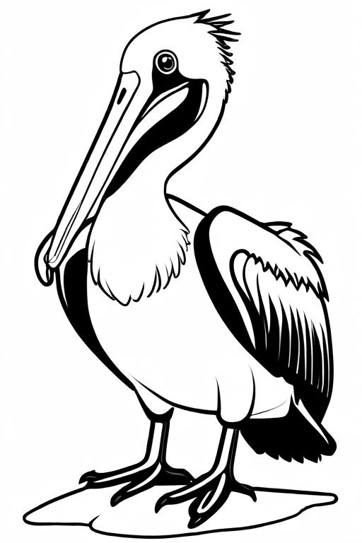 Pelican Coloring Page 11 for Kids