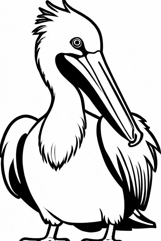 Pelican Coloring Page 12 for Kids