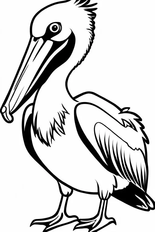 Pelican Coloring Page 16 for Kids