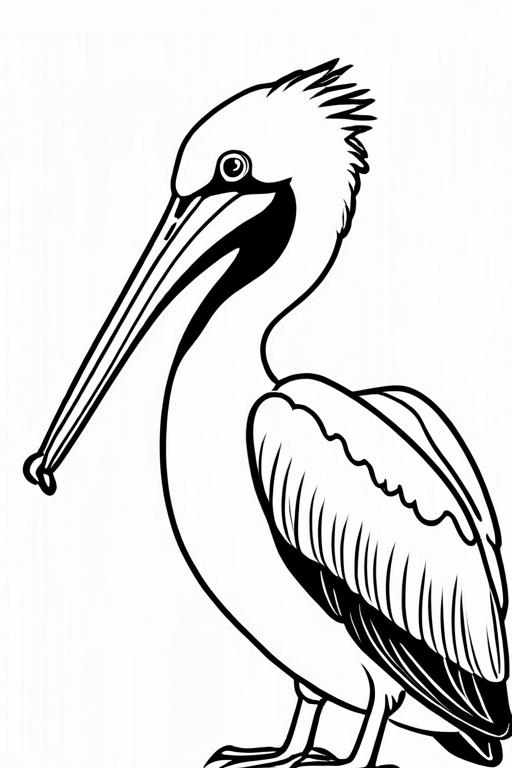 Pelican Coloring Page 17 for Kids