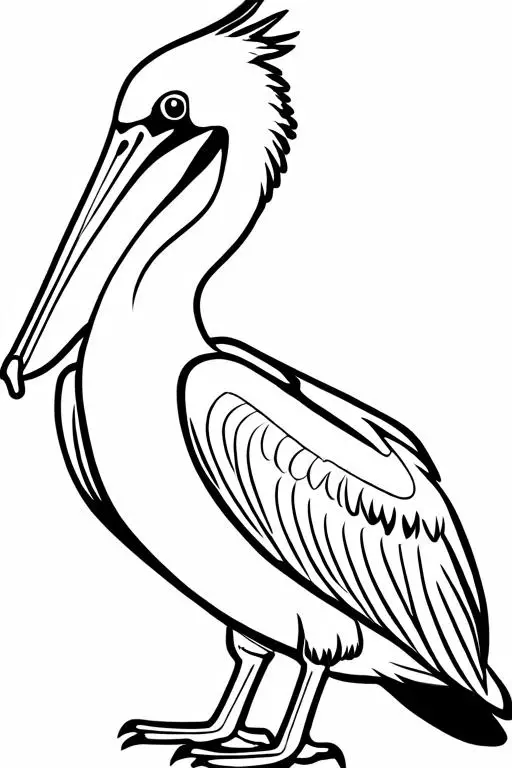 Pelican Coloring Page 19 for Kids