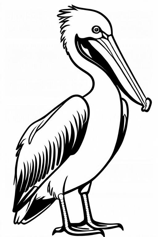 Pelican Coloring Page 2 for Kids