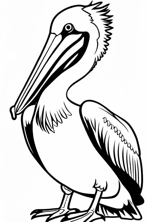 Pelican Coloring Page 23 for Kids