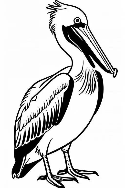 Pelican Coloring Page 24 for Kids