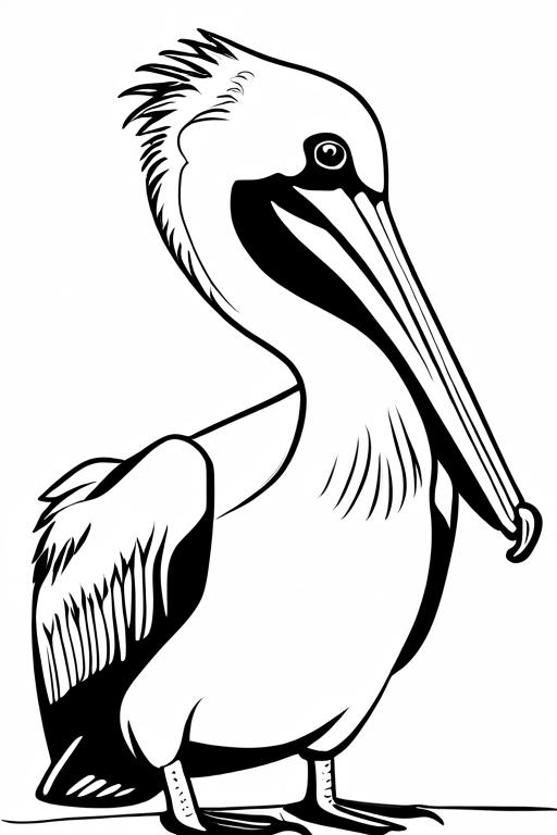 Pelican Coloring Page 25 for Kids