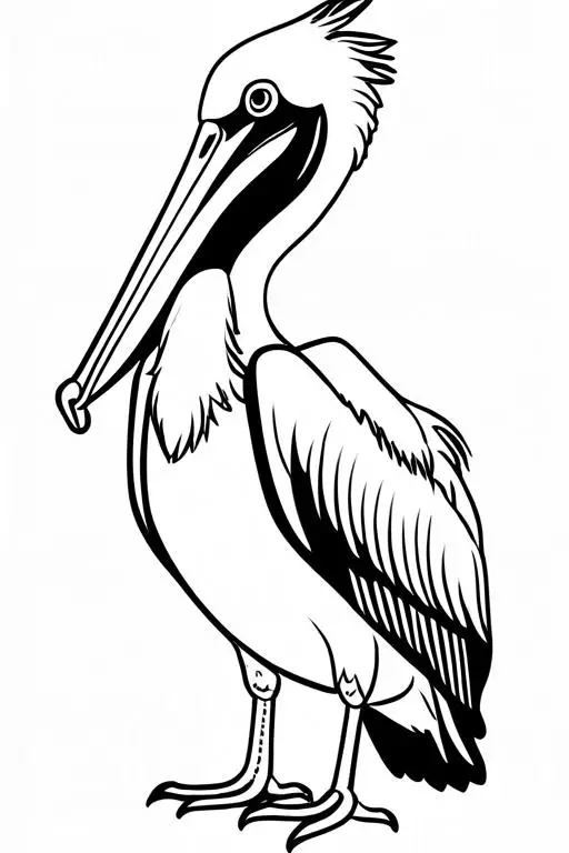 Pelican Coloring Page 26 for Kids