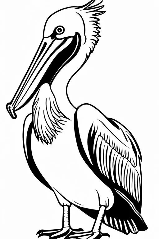 Pelican Coloring Page 28 for Kids