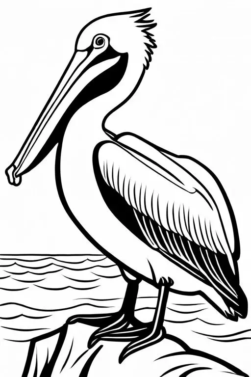 Pelican Coloring Page 29 for Kids